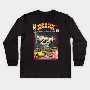 Jurassic Chickens Kids Long Sleeve T-Shirt